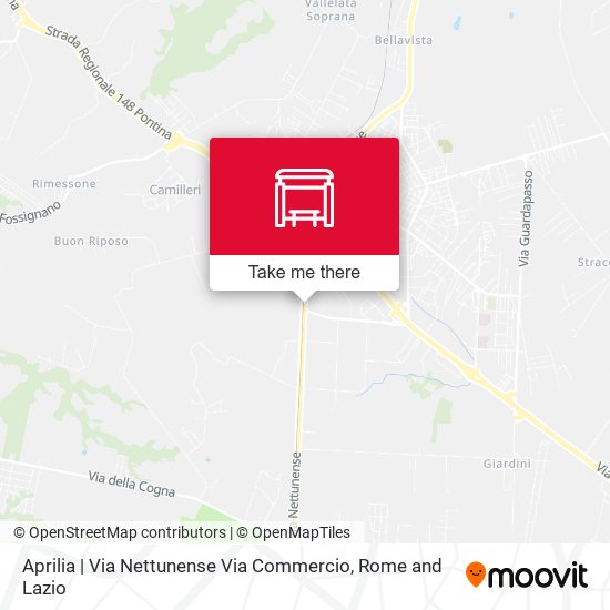 Aprilia | Via Nettunense Via Commercio map