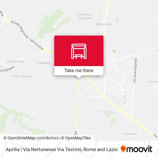 Aprilia | Via Nettunense Via Testoni map