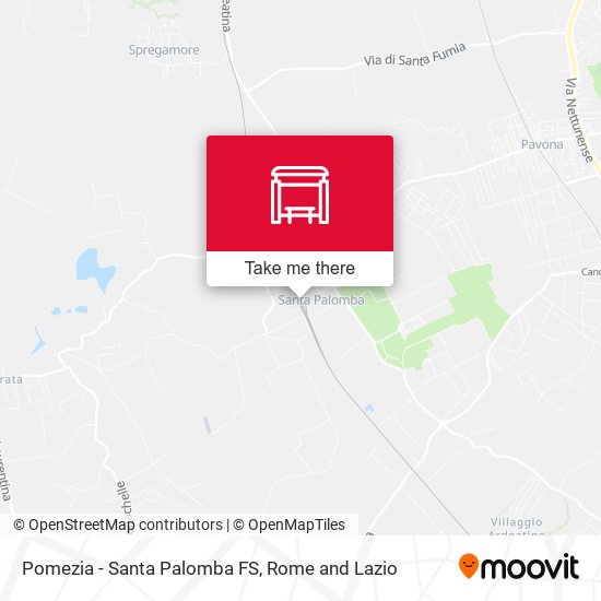 Pomezia - Santa Palomba FS map