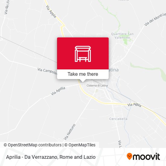 Aprilia - Da Verrazzano map