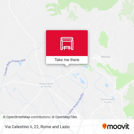 Via Celestino Ii, 22 map