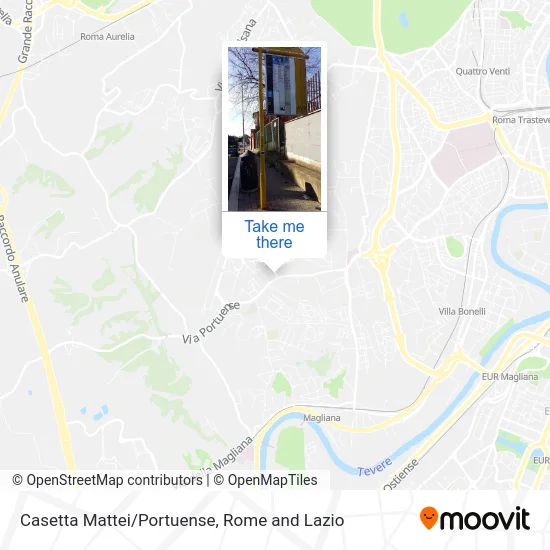 Casetta Mattei/Portuense map