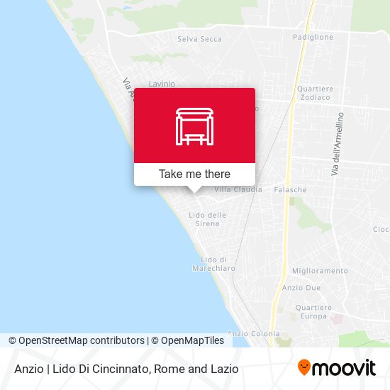 Anzio | Lido Di Cincinnato map