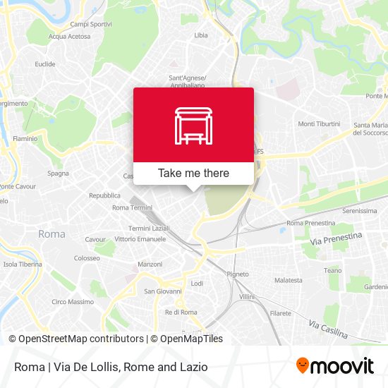 Roma | Via De Lollis map