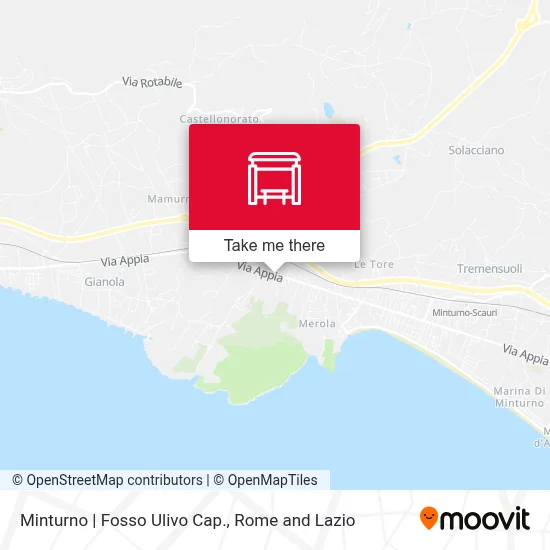 Minturno | Fosso Ulivo Cap. map