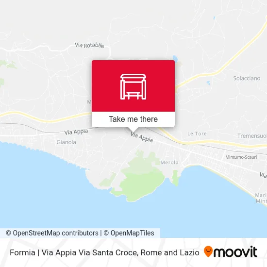 Formia | Via Appia Via Santa Croce map