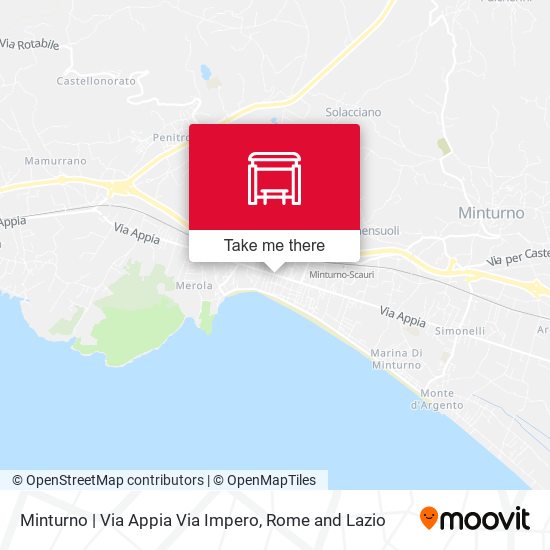 Minturno | Via Appia Via Impero map