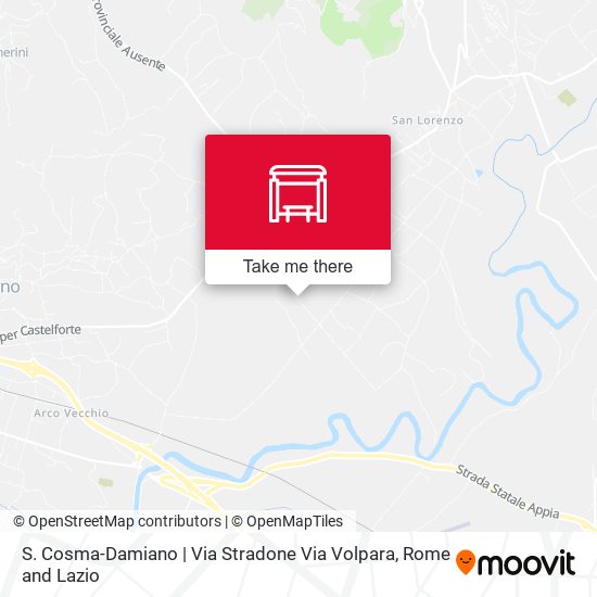 S. Cosma-Damiano | Via Stradone Via Volpara map