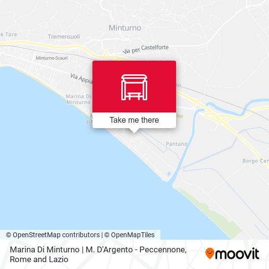Marina Di Minturno | M. D'Argento - Peccennone map