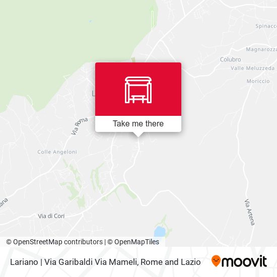 Lariano | Via Garibaldi Via Mameli map