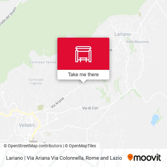 Lariano | Via Ariana Via Colonnella map