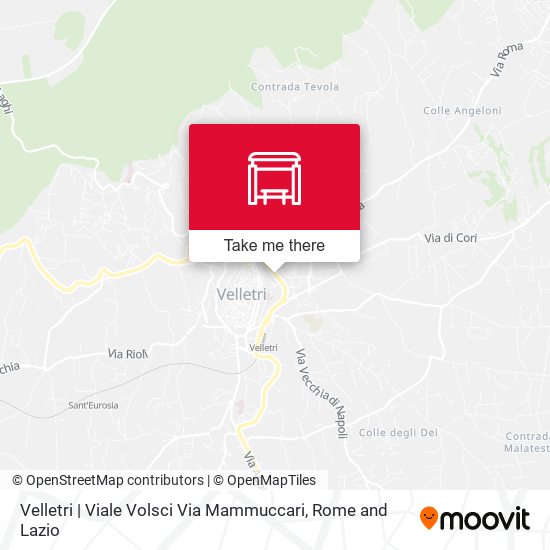Velletri | Viale Volsci Via Mammuccari map