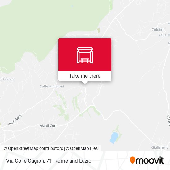 Via Colle Cagioli, 71 map