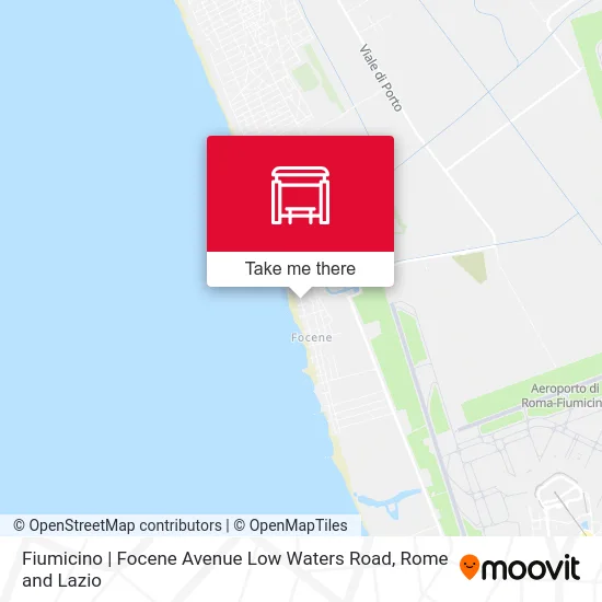 Fiumicino | Focene Avenue Low Waters Road map