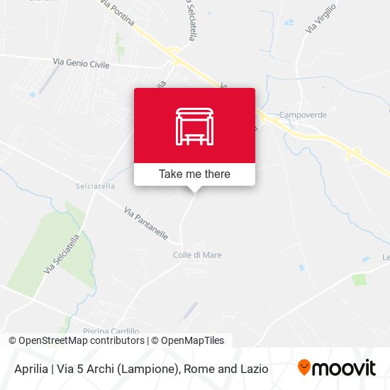 Aprilia | Via 5 Archi (Lampione) map