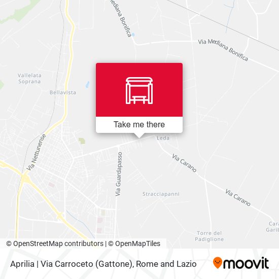 Aprilia | Via Carroceto (Gattone) map