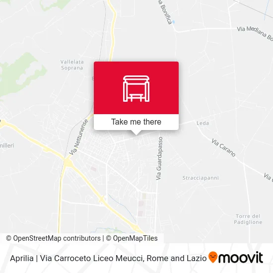 Aprilia | Carroceto Street Meucci High School map