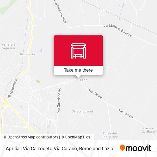 Aprilia | Via Carroceto Via Carano map
