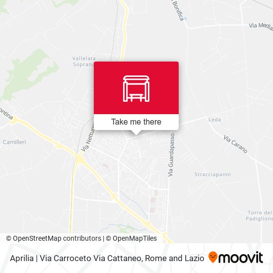 Aprilia | Via Carroceto Via Cattaneo map