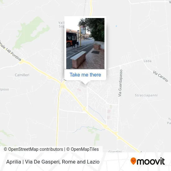 Aprilia | Via De Gasperi map