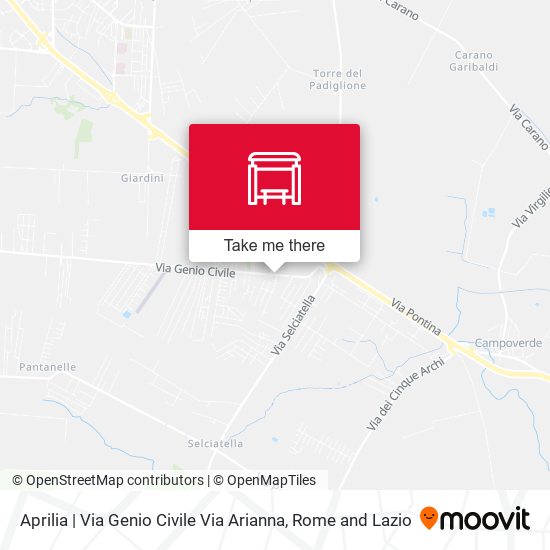 Aprilia | Via Genio Civile Via Arianna map