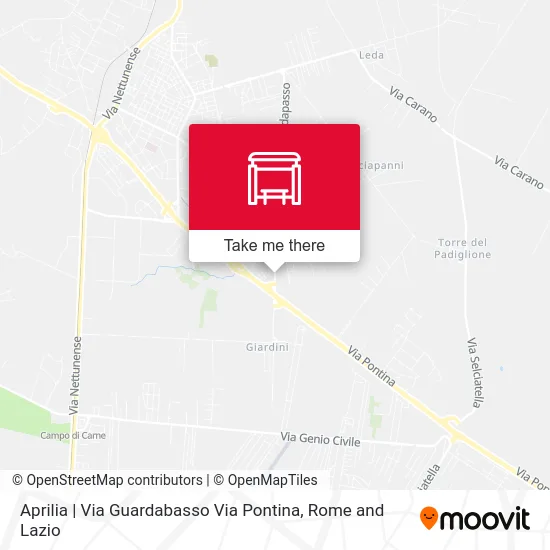 Aprilia | Via Guardabasso Via Pontina map