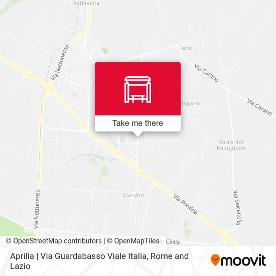 Aprilia | Guardabasso Street Italia Avenue map