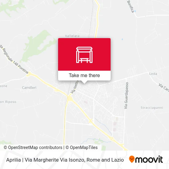Aprilia | Margherite Street Isonzo Street map