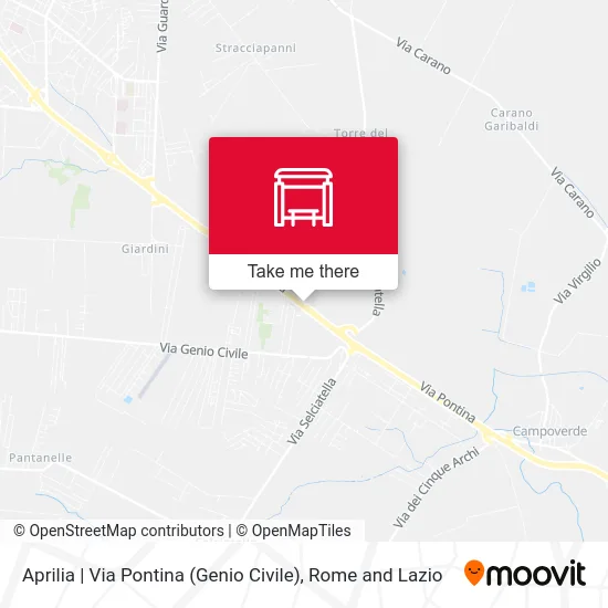 Aprilia | Pontina Road (Civil Engineering) map