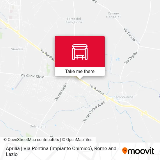 Aprilia | Via Pontina (Impianto Chimico) map