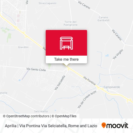 Aprilia | Via Pontina Via Selciatella map