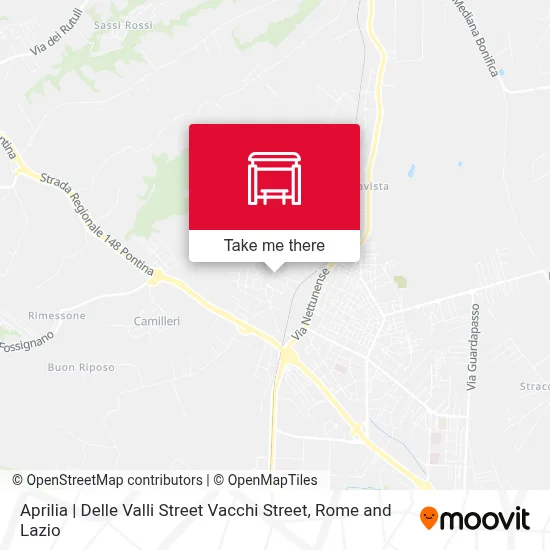 Aprilia | Delle Valli Street Vacchi Street map