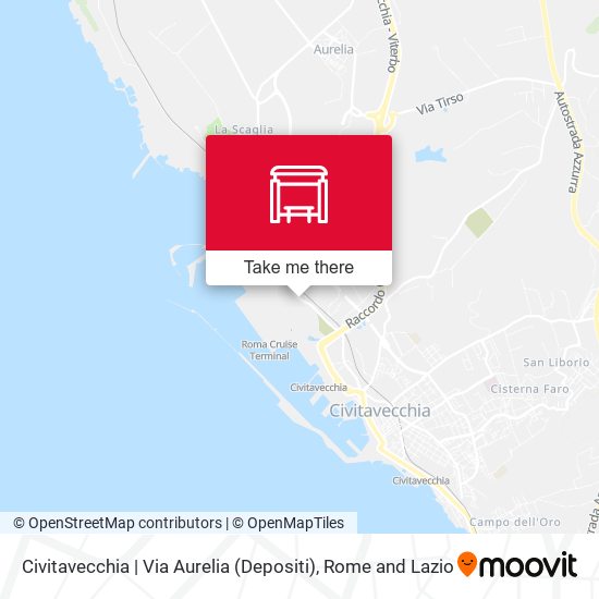 Civitavecchia | Via Aurelia (Depositi) map