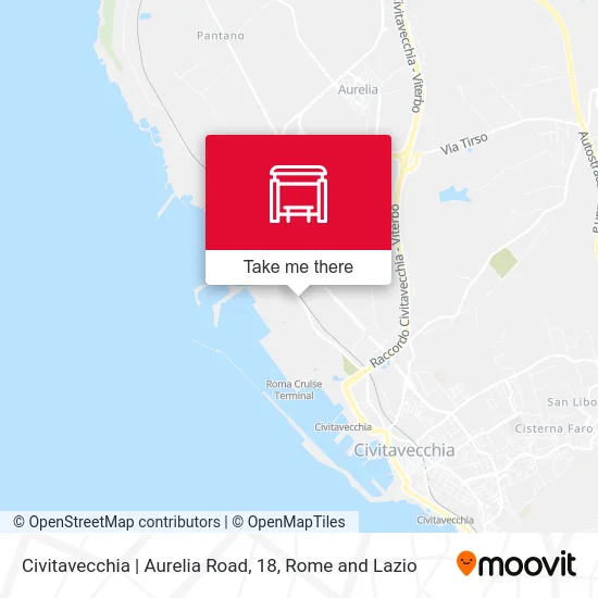 Civitavecchia | Aurelia Road, 18 map