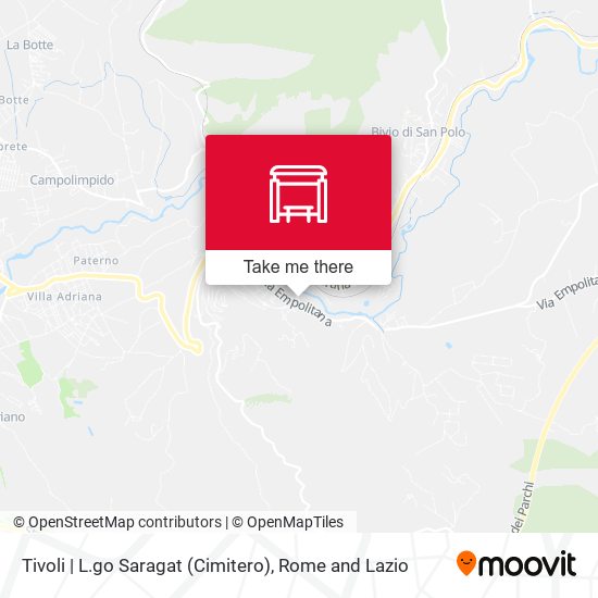 Tivoli | L.go Saragat (Cimitero) map