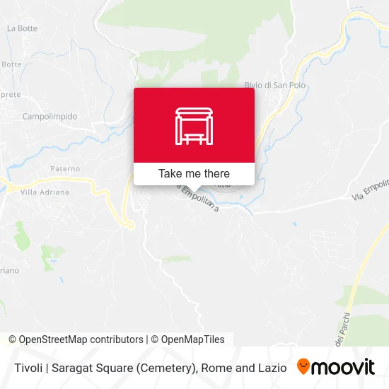 Tivoli | Saragat Square (Cemetery) map