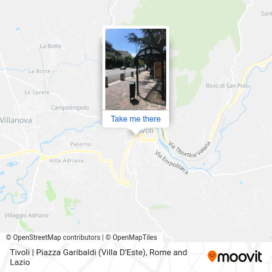 Tivoli | Garibaldi Square (Villa D'Este) map