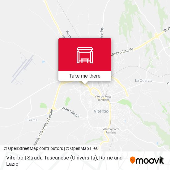 Viterbo | Strada Tuscanese (Università) map