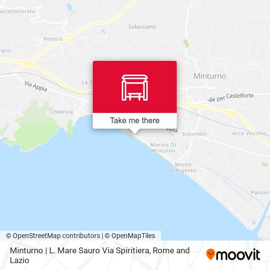 Minturno | L. Mare Sauro Via Spiritiera map