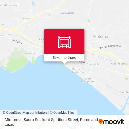 Minturno | Sauro Seafront Spiritiera Street map