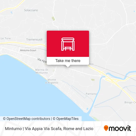 Minturno | Via Appia Via Scafa map