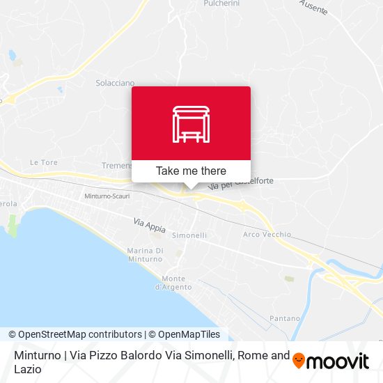 Minturno | Via Pizzo Balordo Via Simonelli map