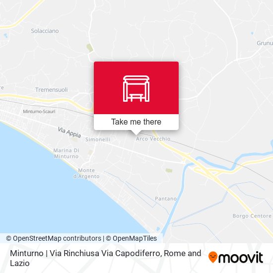 Minturno | Via Rinchiusa Via Capodiferro map