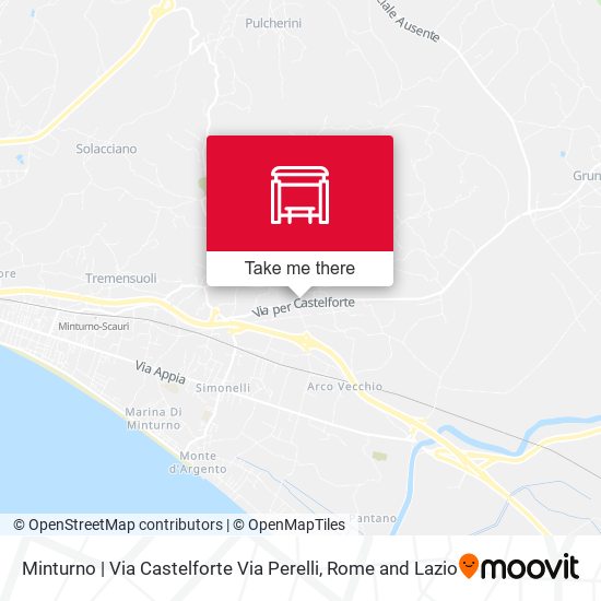 Minturno | Via Castelforte Via Perelli map