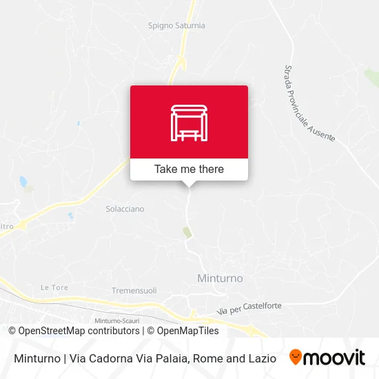 Minturno - Via Cadorna Via Palaia map
