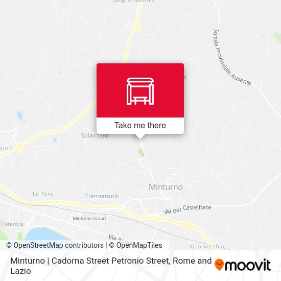 Minturno | Cadorna Street Petronio Street map