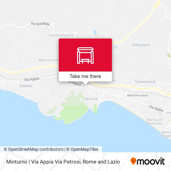 Minturno | Via Appia Via Petrosi map