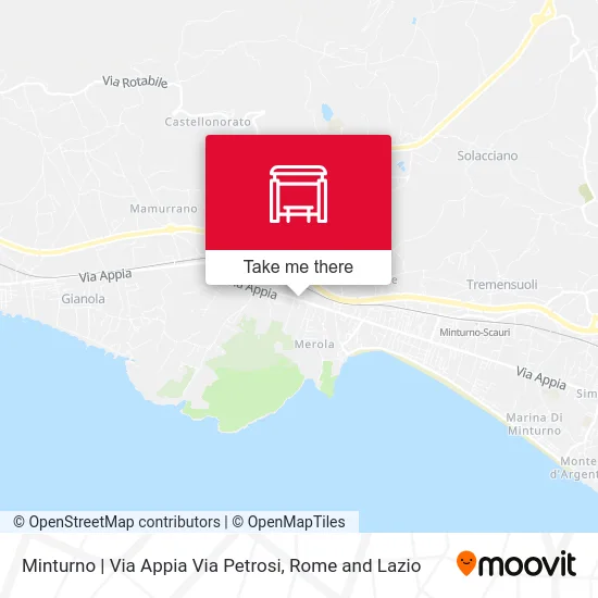 Minturno | Via Appia Via Petrosi map