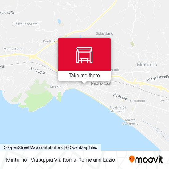 Minturno | Via Appia Via Roma map