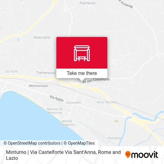 Minturno | Via Castelforte Via Sant'Anna map